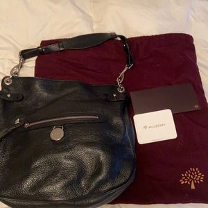 Mulberry black pebble leather bag